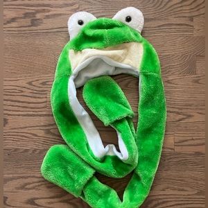 3 in 1 Plush Cute Frog Hat/Scarf/Mittens